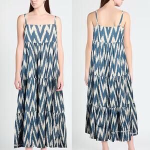 NWT Punicana Blue Ikat Maxi Dress sz Small msrp $489